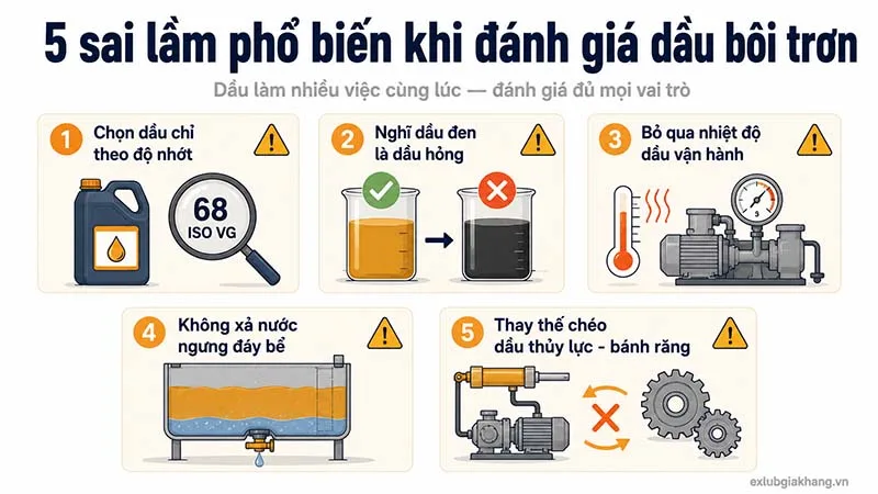 Sai lầm khi đánh giá công dụng dầu bôi trơn