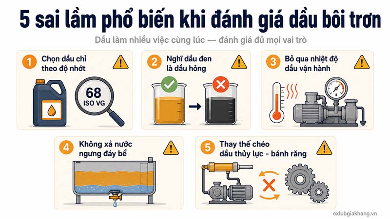 Sai lầm khi đánh giá công dụng dầu bôi trơn