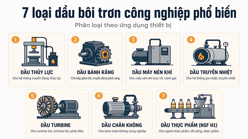 7 loại dầu bôi trơn