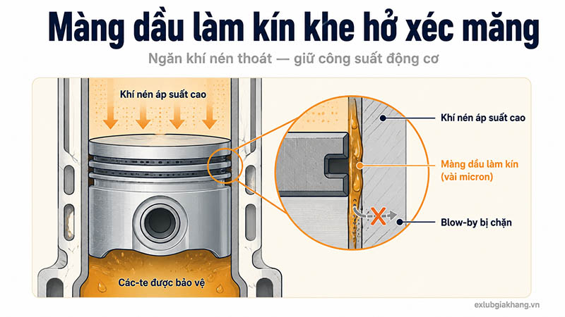 Dầu bôi trơn hỗ trợ làm kín