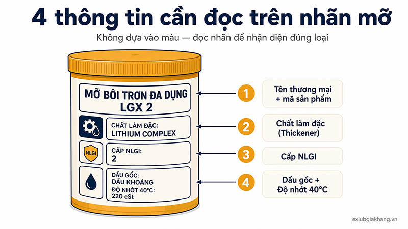 thông tin phân biệt mỡ bôi trơn